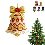 Häkelset mit Weihnachtsglocke zum Selbermachen, komplettes Anfänger-Weihnachts-Bastelset mit Garnanleitung, handgestrickte Weihnachtsglocken-Dekoration, Basteln einer personalisierten Weihnachtsglocke