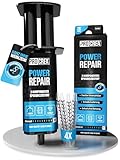 PROCREA® Epoxidkleber 'Power Repair' [inkl. 4x Mischern] Extra starker & glasklarer Epoxidharz Kleber in praktischer Spritze - 2-Komponenten-Klebstoff für Kunststoff, Holz, Glas, Stein, Keramik