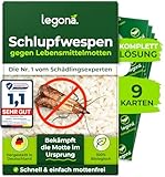 Legona® Schlupfwespen gegen Lebensmittelmotten | 3 Karten à 3 Lieferungen | Effektive Bekämpfung von Lebensmittel Motten | Alternativer Mottenschutz zu Mottenfalle, und Mottenspray