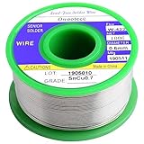 Owootecc Lötzinn, bleifreier Löt draht mit Kolophonium kern (Sn99,3 Cu0,7/0,6mm,100g) zum Elektrolöten und Heimwerken