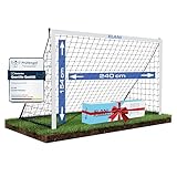 ELANI Fussballtor für Kinder groß sicher stabil 240x150cm wetterfest inkl. Tragetasche & 8 Heringen für sicheren Stand - Fußballtor für Garten Kinder oder Handballtor