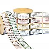 500 Adressaufkleber, Adressetiketten Original*** de-Luxe CLASSIC in 6 glänzenden Metallic-Farben mit Ihrem 4-zeiligem Wunschtext auf der Rolle in der Spenderbox