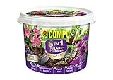 COMPO 5in1 Pflanz-Dünger und mehr für alle Zimmerpflanzen, Balkon- und Gartenpflanzen, 6 Monate Langzeitwirkung, 1,5 kg