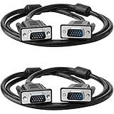 Saisn VGA-auf-VGA-Monitorkabel, Stecker auf Stecker, VGA-Videokabel, HD15, VGA-Kabel, Kabel für PC, TV, Computer, Laptop, Projektor, 91 cm, 2 Stück