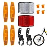 Biliant Speichenreflektoren Fahrrad Und Lichtclip Set, 6 Stück Katzenaugen-Fahrrad FüR Kinder, Reflektoren Fahrrad Vorne Und Hinten für Rennrad, MTB, E-Bike