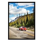 Giftgarden Bilderrahmen A2 Schwarz, Aluminium Rahmen für 42 x 59,4 cm Fotos, Zertifikate und Poster - Großer Posterrahmen, Einzel Fotorahmen
