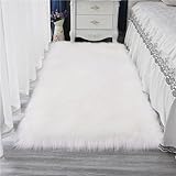 SFgFGfcghC Plüschiger, zotteliger Teppich Nachttisch Minimalistische Matte Kunstwoll-Darstellungsunterlage Maßgefertigtes Sitzkissen,a,70 * 180cm
