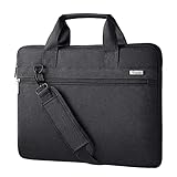 Voova Laptoptasche Notebook 14 15,6 16 Zoll Laptop Tasche Umhängetasche Tragetasche 360° Schutz Wasserdicht Stoßfest Notebooktasche 15 15.6 Schwarz