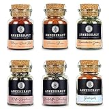 Ankerkraut Grill Set 6 Gewürze, das BBQ Starter-Set für leidenschaftliche Griller und Grillerinnen, Geschenke für Männer und Frauen, 6 Gewürzgläser enthalten