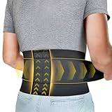 Bracoo Rückenstützgürtel mit 4 Stützstreben – Verstellbare, Atmungsaktive Lendenwirbelstütze für Herren & Damen, Rückenbandage zur Unterstützung der unteren Wirbelsäule & Schmerzlinderung, BS33
