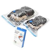 2er Set Vakuum-Beutel XXL Taschen - Vakuumtaschen Platzsparer Aufbewahrungsbeutel Vakuumbeutel Wiederverwendbar Kleiderbeutel für Kleidung Bettdecken Bettwäsche Kissen (2er Set)