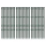 Ellofence Weidezaunpfahl (30x) - Grüner Weidepfahl mit Kunststoffspitze - Premium Zaunpfahl mit 4 Ösen für Litze & Seil - Elektrozaun Pfahl für Kleintiere & mobile Weiden