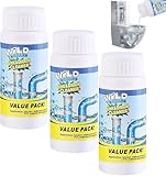 Vollstern Abflussreiniger, Vollstern Rohrreiniger Extrem Stark,Hochwirksamer Rohrreiniger Mit Aktivschaum, Für Küche, Bad, Toilette Und Balkon (3Pcs)