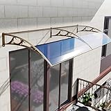 Fenstermarkise Haustür Vordach, Regen Schnee Schutz Einstieg Markise, Outdoor Terrasse Sun Shetter, Moderne Polycarbonat-Abdeckung, Hintere Veranda Garten Markise, erweiterbar/leis/selbstreinigend ()