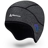 HIKENTURE Fahrradmütze Winter Warm Winddicht Bequem Unterhelm für Fahrradhelm, Skihelm, Rennrad, Mountainbike, leicht, mit oder ohne Brillenloch