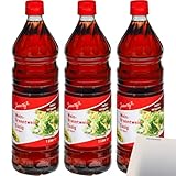 usy Bundle für Jeden Tag Wein-Branntweinessig 5% Säure PET 3er Pack (3x1l Flasche) + usy Block
