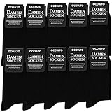 Occulto Damen Schwarze Socken 10-20er Pack (Modell: Hermine) 10 X Schwarz 39-42