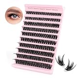 Sixstarhair Einzelne Wimpern 80D Volumen Wimpernverlängerung 8-16mm Cluster Lashes Individual Eeylashes Extensions D Curl Fluffy Wimpern Extensions Natürlich Fake Lashes