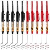 KFHENSOMR 10 Stück Tieflochmarker Bohrlochmarker Metall 45mm Extralange Spitze Tiefenlochmarker Markierungsstift Bohrlochmarkierungen Lochmarker für Holz Kunststoff Wand Metall Karton Baustellen Stift