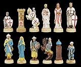 Figuren Shop GmbH Schachfiguren Set - Kreuzritter vs. Morgenland - Ritterschach Ritter Schach