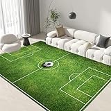 Fussball Teppich Fußball, 80 X 120 cm The Carpet Beat Soccer, Spielteppich Fußballplatz Grün, Teppich Fussball, Für Fußball, Fußballfeld, Spielfeld, Spielzimmer