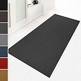 Floordirekt Schmutzfangmatte 80 x 100 cm Anthrazit, ideal auch als Schmutzfangteppich nach Maß, Teppich Flur Läufer, Küchenteppich - waschbar rutschfest, Sauberlaufmatte, Meterware (Hong Kong)