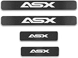 4 Stück Auto Carbon Fiber Einstiegsleisten Türschweller für Mitsubishi ASX, rutschfeste Anti KratzTrim Scuff Styling Szubehör,C