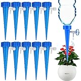 SHANHAIKX 10 Stück Automatisch Bewässerung Set,Watering Set Einstellbar Bewässerungssystem Zimmerpflanze Bewässerung,gelten Garten zur Blumen oder Gemüse im Innenbereich für den Außenbereich