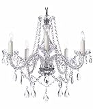Saint Mossi® Modern Deckenleuchte Kronleuchter Elegantes Echt Kristall Lüster 5 * E14 Base Bulbs Erforderlich Wohnzimmerlampe