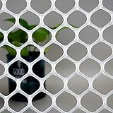 Drahtgitter Maschendraht Gartenzaun Flexibler Kunststoffgitterzaun Weiß, Gartennetzrolle Für Balkon Terrasse Garten Hof Teich Tor Loft, 30/40/50/80/100/120/150cm Breit Hasendraht Volierendraht ( Color