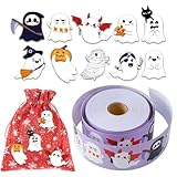 Halloween-Aufkleber – Ghost Sticker, Rolle, 500 Stück, niedlich, Ghost, Laptop, für Erwachsene, Mädchen, Telefon, Favoriten für Bottle, Laptop, Skat, Buggage