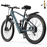 Aairsk GT900 Elektrofahrrad Trekkingrad Herren Damen mit 468Wh Akku,21-Gang E-Bike, 100km Reichweite, 250W Motor Elektro Mountainbike Citybike EBike für Erwachsener Teen (24inch GT900, Blue)