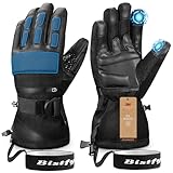 Bistfy Touchscreen Skihandschuhe Herren Wasserdicht, -40℉ 3M Thinsulat Handschuhe Herren Winter, Atmungsaktiv Winddicht Thermo Warme Handschuhe für Herren Damen Skifahren Snowboarden Wandern Outdoor
