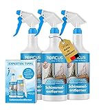 ABACUS® Schimmelentferner, Schimmelspray für Wand und Bad, Schimmelstop mit Langzeitwirkung, Schimmel-Blocker, Schimmel-Entferner, Anti-Schimmel – ABACUS Schimmelentferner 3x 750 ml (7459)