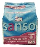 Sanso Wollwaschpulver 16 Waschladungen 900g Unparfümiert