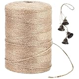 200m Juteschnur, 1mm Gartenschnur Jute, Jute-Schnur, Braun Juteschnur, Pflanzenbinder, Paketschnur, Juteband Kordelband, für Garten, Pflanzen, Basteln