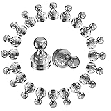 Goffii Magnete N52 Extra Stark 24 Stück Magneten 12 x 19 mm Magnettafel, Stecktafel, Kühlschrank, Kegelmagnete, Notenmagnete,Pinnwand,Vernickelter Stahl neodym Magnete Aufbewahrungsbox Silber
