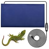 BORDEAG Terrarium Heizmatte, 7.5 W USB-Aufladung Wasserdicht Heizmatte Terrarium, Wärmematte für Reptilien Nanowasserdichten Schicht, Haustier Heizkissen Decke wie Hamster, Schildkröten, Eidechsen