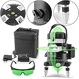 STAHLWERK 3D Kreuzlinienlaser KL-5 ST mit 30 m Reichweite 360° Laser Level, selbstnivellierender Linienlaser/Baulaser mit 5 Linien und Li-Ion-Akku inklusive Transporttasche