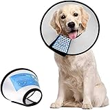 Supet Halskrause für Haustiere Schutzkragen Kegel Krägen aus Kunststoff Besondere Schutz für Katzen Kleine Hunde und Kaninchen (XL(Halsumfang: 34-48cm))