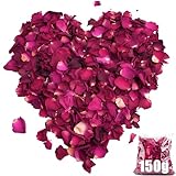 Mbsomnus 150g Blütenkonfetti Natürliche Getrocknete Rosenblätter 100% Blütenblätter Hochzeit Biologisch Konfetti Rose Abbaubar für Geburtstag Vorschlag Party Feiern