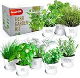 Deluxe Kräutergarten Kit - 8 Sorten Kräuter für Indoor & Outdoor - Anzucht mit Töpfen, Blumenerde für Fenster Kräutergarten (8er Set Deluxe Kräuterset)