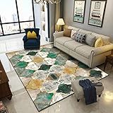 Rururug Teppich 120x160CM Artistic Traditional Vintage Teppiche im Barockstil, Teppich für Flur, Schlafzimmer, Küche, Wohnzimmer Kurzflor Teppich Geeignet für Wohnkultur