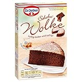 Dr. Oetker Schoko-Wolke, 455 g, Backmischung für besonders luftig-lockeren Schokoladenrührkuchen, zum Zubereiten von besonders lockerem und saftigem Schokokuchen mit Dekorzucker