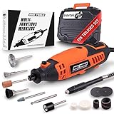RHZ TOOLS Multifunktionswerkzeug [160W] - Multitool 155-teilig - Multitool Werkzeug mit LED-Griff - Multifunktionswerkzeuge mit 5 Griffaufsätzen - 8.000-35.000 U/Min - GS geprüft