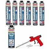 Soudafoam B2 Pistolenschaum Set 6 Stück mit Schaumpistole compact + Reiniger