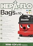 Numatic 604015 Staubsaugerbeutel Hepa-Flo NVM-1CH / Vlies-Filterbeutel geeignet für Henry, Hetty James, Junior, Harry, u.a. Numatic Staubsauger, 10 Stück, Weiß