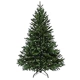 BB Sport Luxus Christbaum 120 cm Dunkelgrün künstlicher Weihnachtsbaum PE/PVC Spritzguss Mix Tannenbaum Standfuß