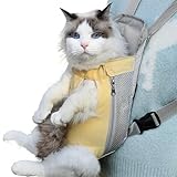 Katzen-Reiserucksack – Head-Out-Tragerucksack | Haustierbedarfs-Tragetasche, Bein-Out-Hunderucksack, tragbare Katzen-Reisetasche, Haustier-Vorder- und Rückentrage für Wandern, Radfahren,