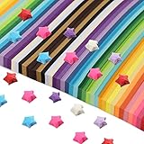 Zunedhys 2060 Blatt Stern Origami Papier, 27 Sortiment, Farbige Papier Streifen, Doppel Seitige, Einfarbige Origami Dekoration Papier Streifen
